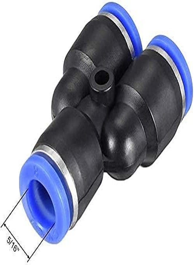 CRAFTSFY Pneumatic Push Type Equal Y 8MM *8MM*8MM OD Pneumatic y Connector Push in Fitting Air Water Vacuum Hose Tube One Touch Push in Y type Connector Quick FittingsConnector Pneumatic 2PC - Image 3